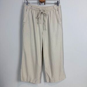 Briggs Linen Blend Cropped Pants Natural 6